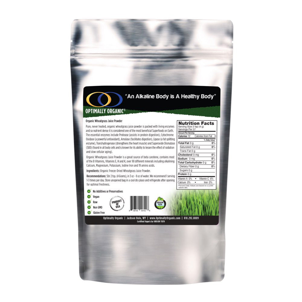 Wheatgrass Juice Powder (1/2 LB) - Optimally Organic