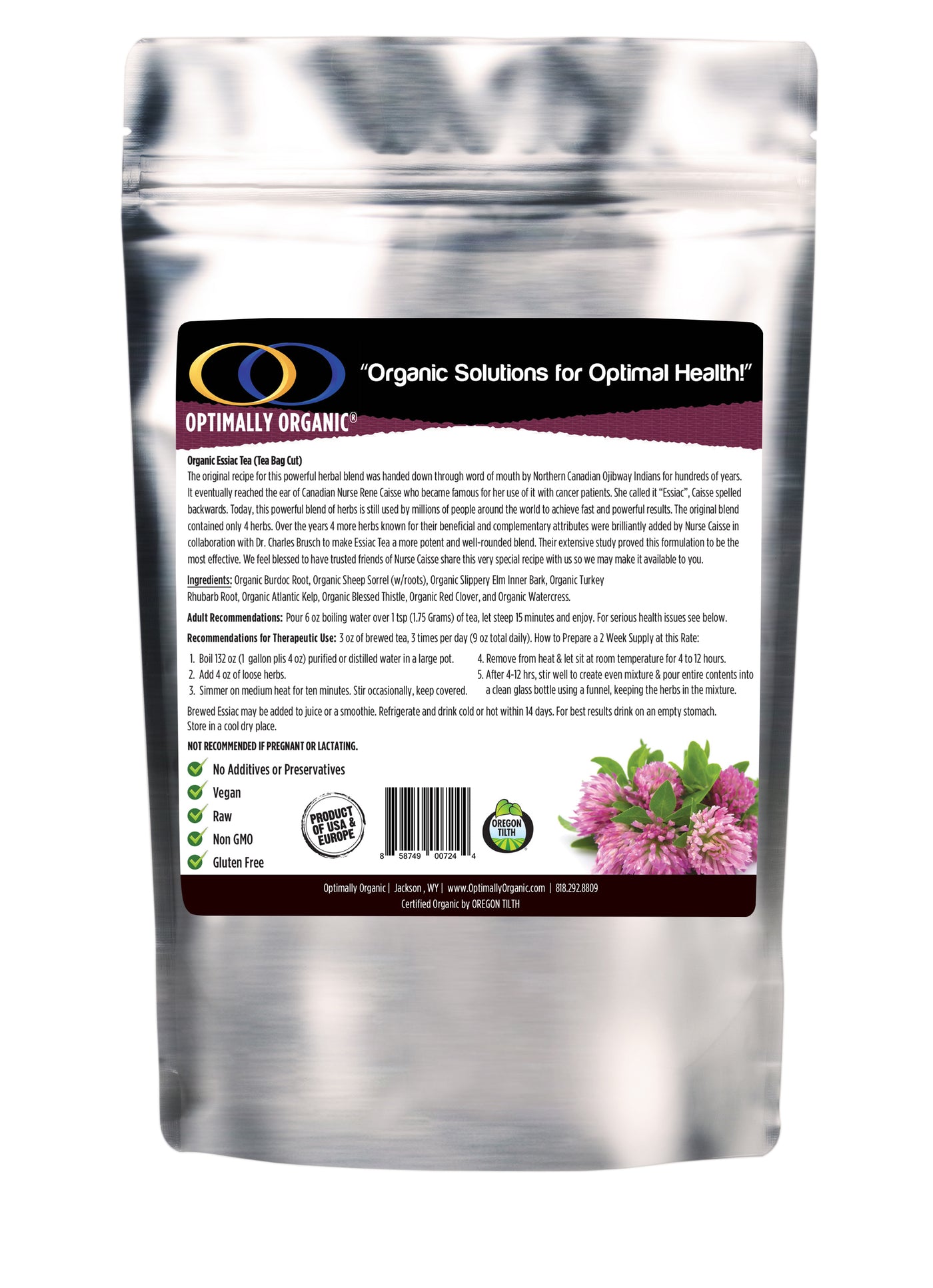 Essiac Tea (Tea Bag Cut, 1/2 lb) - Optimally Organic