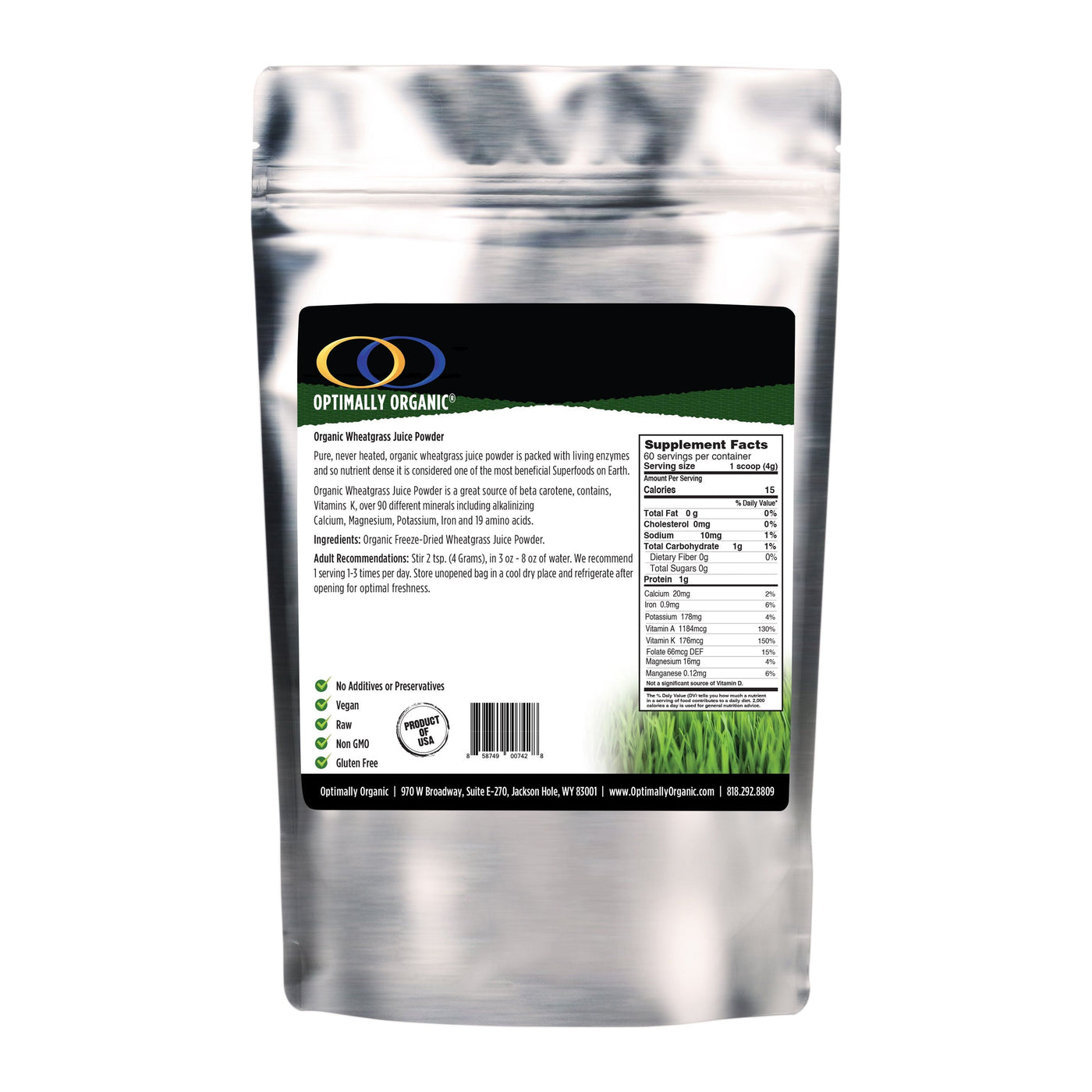 Wheatgrass Juice Powder (1/2 LB)