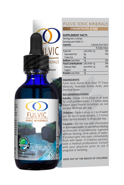 Fulvic Ionic Minerals X100 - Optimally Organic