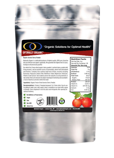 Acerola Cherry Powder (1/2 lb) - Optimally Organic