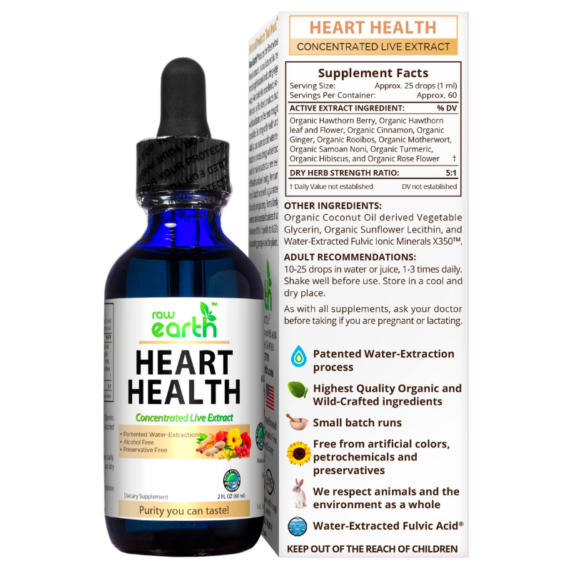 Raw Earth Heart Health Extract 2oz - Optimally Organic