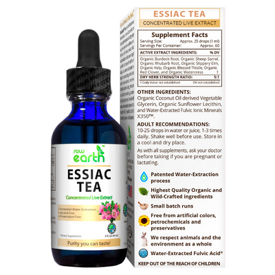 Raw Earth Essiac Tea Extract 2oz - Optimally Organic
