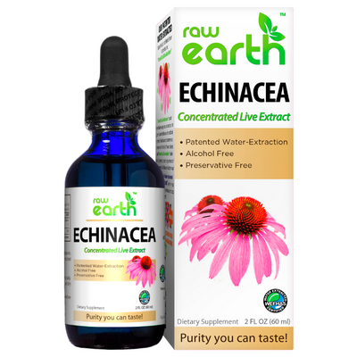 Raw Earth Echinacea Extract 2oz - Optimally Organic