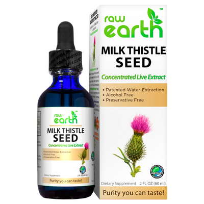 Raw Earth Milk Thistle Seed Extract 2oz - Optimally Organic