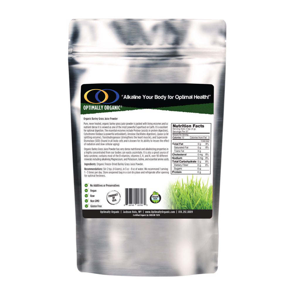 Barley Grass Juice Powder (1/2 lb) - Optimally Organic